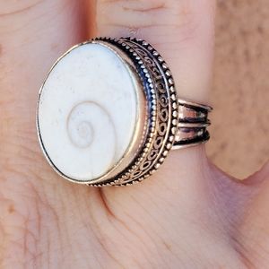 New Unique Shiva Eye 925 Silver Ring.